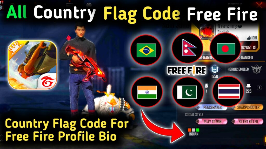 Free Fire All Country Flag Code Free Fire Flag Colour Code
