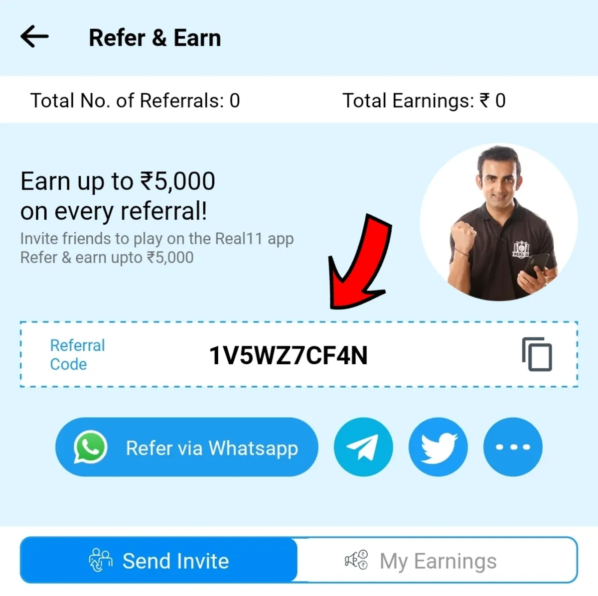 real11 app referral code