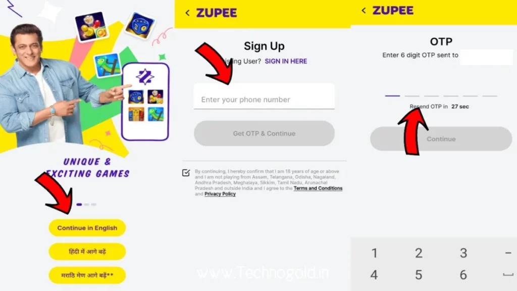 How To Sign Up On Zupee