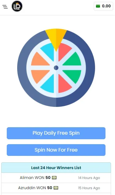Earn money with the free spin by ludo player